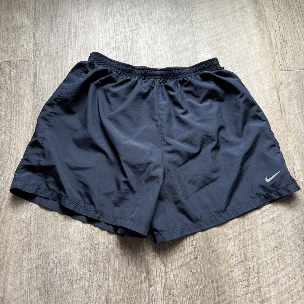 Nike Shorts Womens Large Dri-Fit Navy Blue Running Shorts Activewear Gym Workout